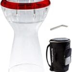 Wambooka Red Ruby Darbuka - Wet & Dry Sound Mode, 8.5" Head, Lightweight Professional Drum with Brass Tuning Keys and Padded Case, Length 43cm, Ideal for Use Musical Instruments