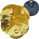 WAMBOOKA STEALTH 5 Piece Low Volume Cymbal Set (14" Hi-Hat, 16" Crash, 18" Crash, 20" Ride + Case) - Silent but Realistic Sound Cymbals - Ideal for Study and Practice - Bag Included  Musical Instruments