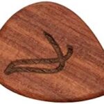 Wambooka Semi Flat Handmade Guitar Pick with Anatomical Footprint on One Side (DARK WOOD) (BLACK HORN) (CLEAR HORN)