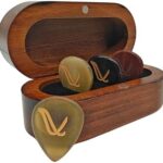 WAMBOOKA TRILOGY - 3 SEMI-FLAT PICKS IN WOODEN BOX Musical Instruments