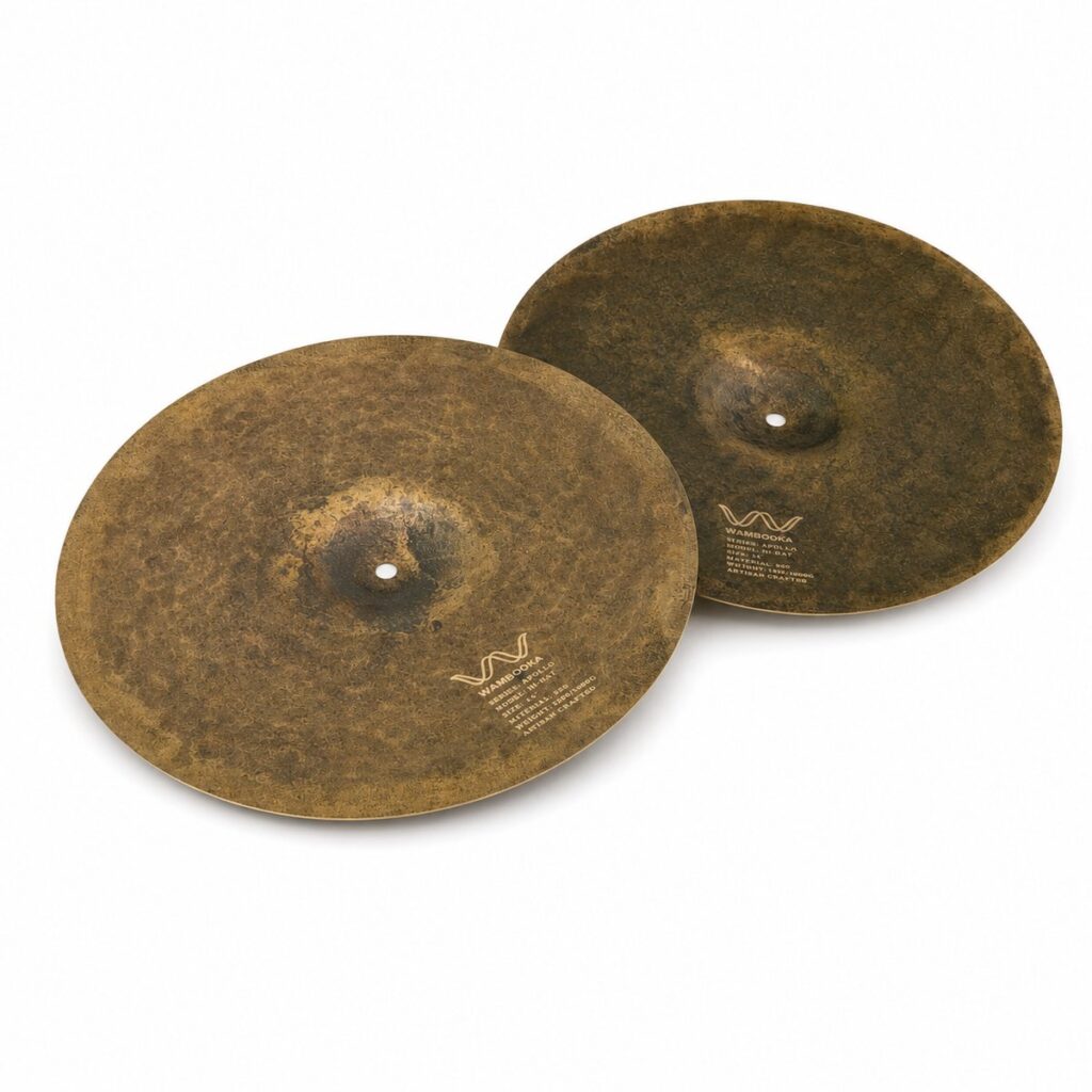 Wambooka Apollo Hi-Hat 14 inch pair B20 hand-hammered cymbals