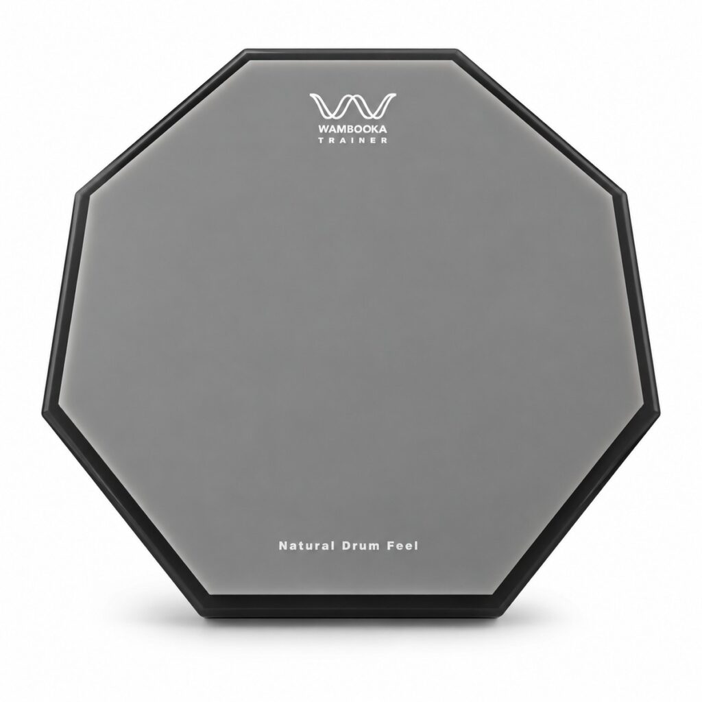 Wambooka Trainer Pad 8″ — Octagonal Drum Practice Pad, Silent Rebound, Carry Case Included